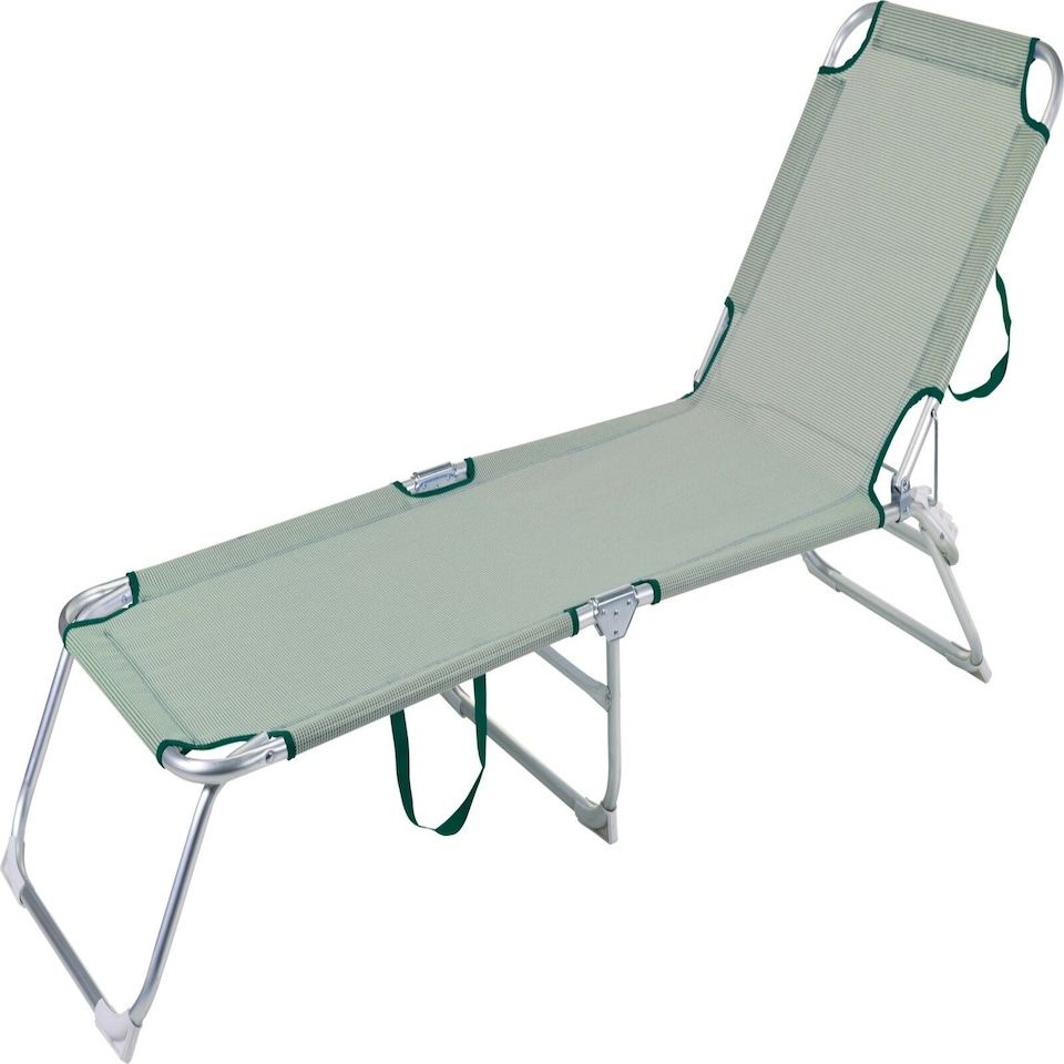 Camping Bed Aluminium with Woven Polyester - Dark Green