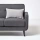 image 4 of Homescapes Light Grey Velvet Rectangular Cushion Cover - 30 x 50 cm Grey