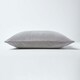 image 2 of Homescapes Light Grey Velvet Rectangular Cushion Cover - 30 x 50 cm Grey