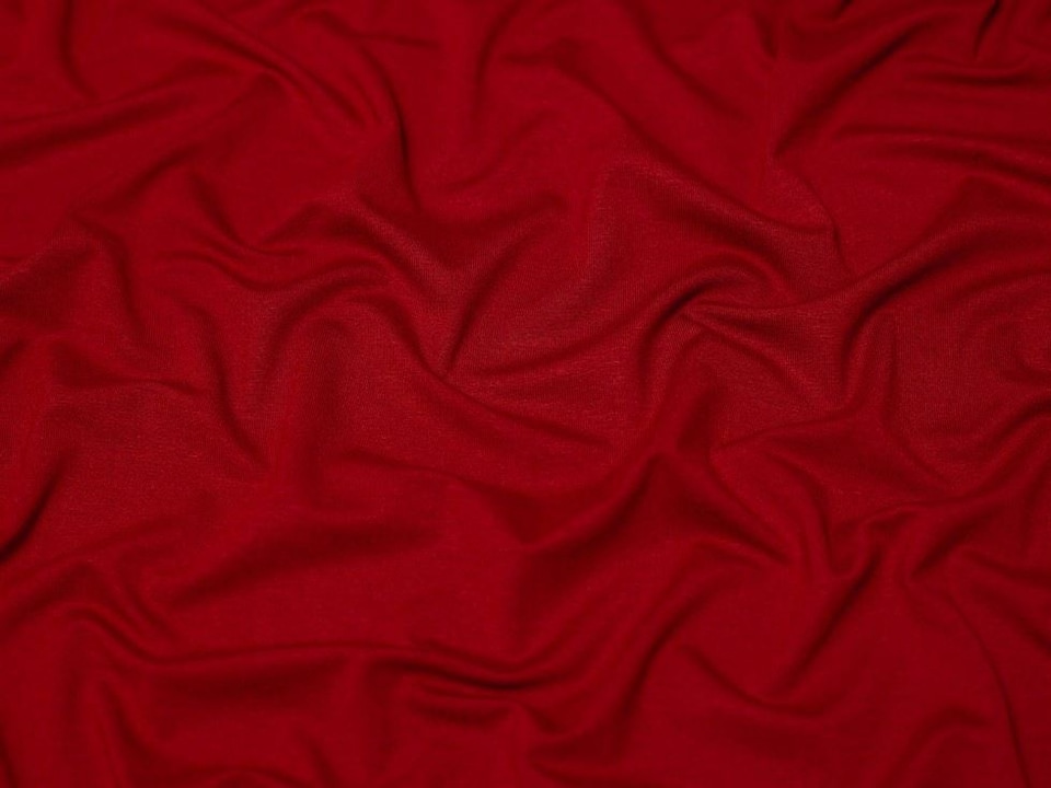 Minerva Core Range Red Luxury Viscose Jersey Stretch Knit Fabric for Dressmaking, 155cm / 61" Wide - per metre
