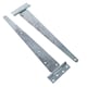 image 5 of 16in / 400mm Heavy Duty T Tee Hinges For Shed + Garden Gates Zinc Plated 4pc Silver