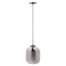 BHS Draper Glass Shade Ceiling Pendant, Pewter