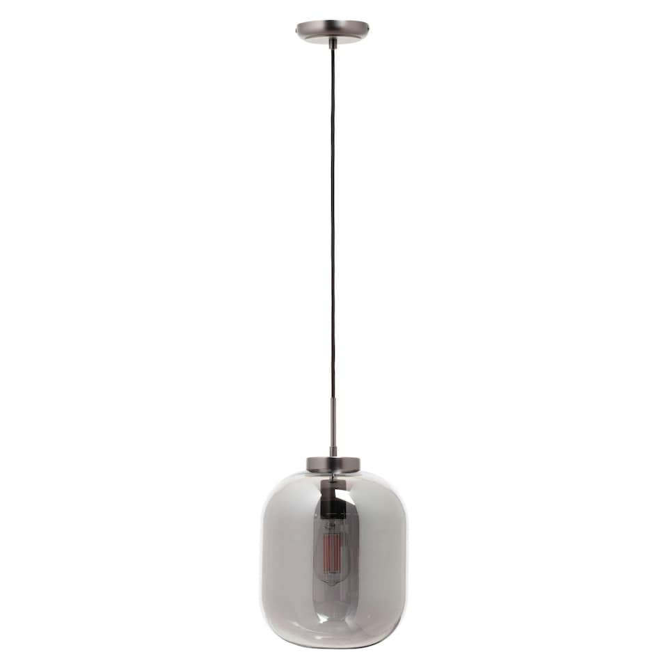 image 1 of BHS Draper Glass Shade Ceiling Pendant, Pewter