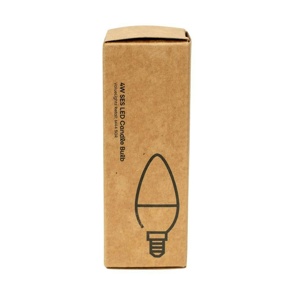 image 1 of ValueLights 6 Pack E14 White Plastic Candle LED 4W Cool White 6500K 400lm Light Bulb