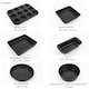 image 3 of Durastone 6 Piece Non Stick Baking Set in Black - Muffin Tin, Loaf tin, Traybake Tin, Cake Tins, Roasting Oven Tray