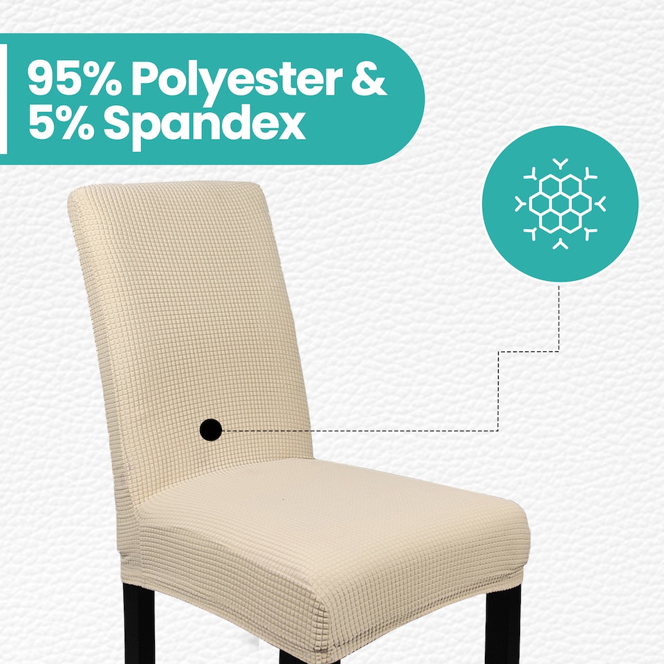 image 1 of Velvet Stretch Chair Covers, Spandex Dining Chair Slipcovers