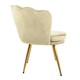 image 5 of FLORA Petal Chair Velvet Upholstered Fabric - Champagne Yellow | Champagne