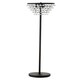image 1 of Interiors by Premier Clear Crystal Floor Lamp with Black Metal Frame, Elegant Transitional Floor Lamp with Crystal Beads Black
