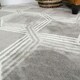 image 3 of KUKOON Silver Grey Modern Geometric Living Area Rug 80cm x 150cm Grey