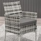 image 9 of Outsunny Rattan Outdoor Dining Table and Chairs for 4, Mixed Grey