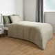 image 3 of OHS Coverless Reversible 10.5 Tog Duvet And Pillowcase Bedding Set, Single - Sage/Natural