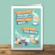 image 2 of The Age Where You Drink This Much... And Pee This Much! - Funny Cartoon Birthday Card