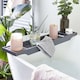 image 7 of Luxury Bamboo Bath Caddy Tray Wood Bathtub Storage Organizer Grey