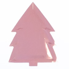Rose Gold Christmas Tree Shaped Foil Paper Plates 30cm - Pack of 6