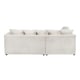 image 2 of Rivoli L Shape Corner Sofa in Jumbo Cord - Left Hand Facing Chaise | Cream | Five Plus Seater