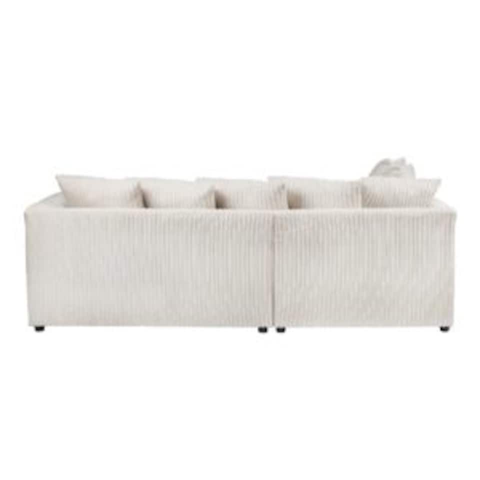 image 1 of Rivoli L Shape Corner Sofa in Jumbo Cord - Left Hand Facing Chaise | Cream | Five Plus Seater