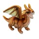 image 4 of Dragon Brown Soft Toy Realistic Looking Dragon Plushe Cuddly Fantasy 25cm Brown
