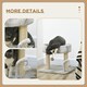 image 3 of PawHut Cat Tree Tower Scratcher with Bed for Indoor Cats, Light Grey