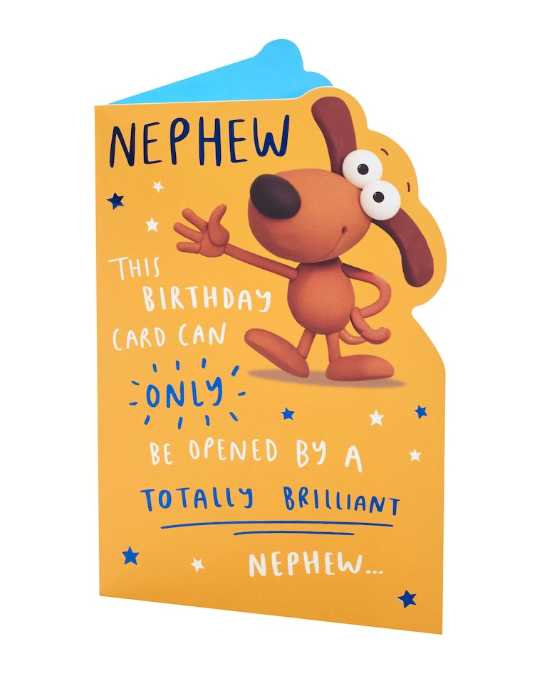 image 1 of Nephew Birthday Card - Crackers Dog