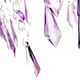 image 4 of Modern Waterfall Design Pendant Shade with Clear/Purple Acrylic Drops and Beads