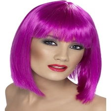 Glam Wig - Neon Purple - Short - Blunt with Fringe - 42141