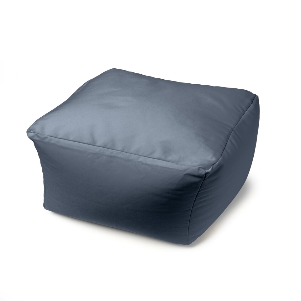 image 1 of Waterproof Cube Indoor Outdoor Bean Bag Foot Stool Pouffe Grey