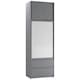 image 1 of 240cm 2 Sliding Doors Wardrobe Bedroom Storage Closet Hanging Rail Cupboard Unit | Multi | Grey Carcass & White Doors | 1