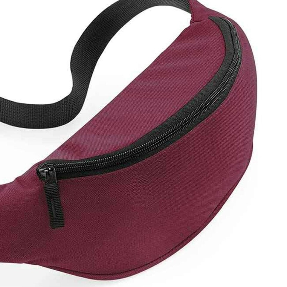 image 1 of Bagbase Adjustable Belt Bag (2.5 Litres) (Pack of 2) - Burgundy - One Size Red
