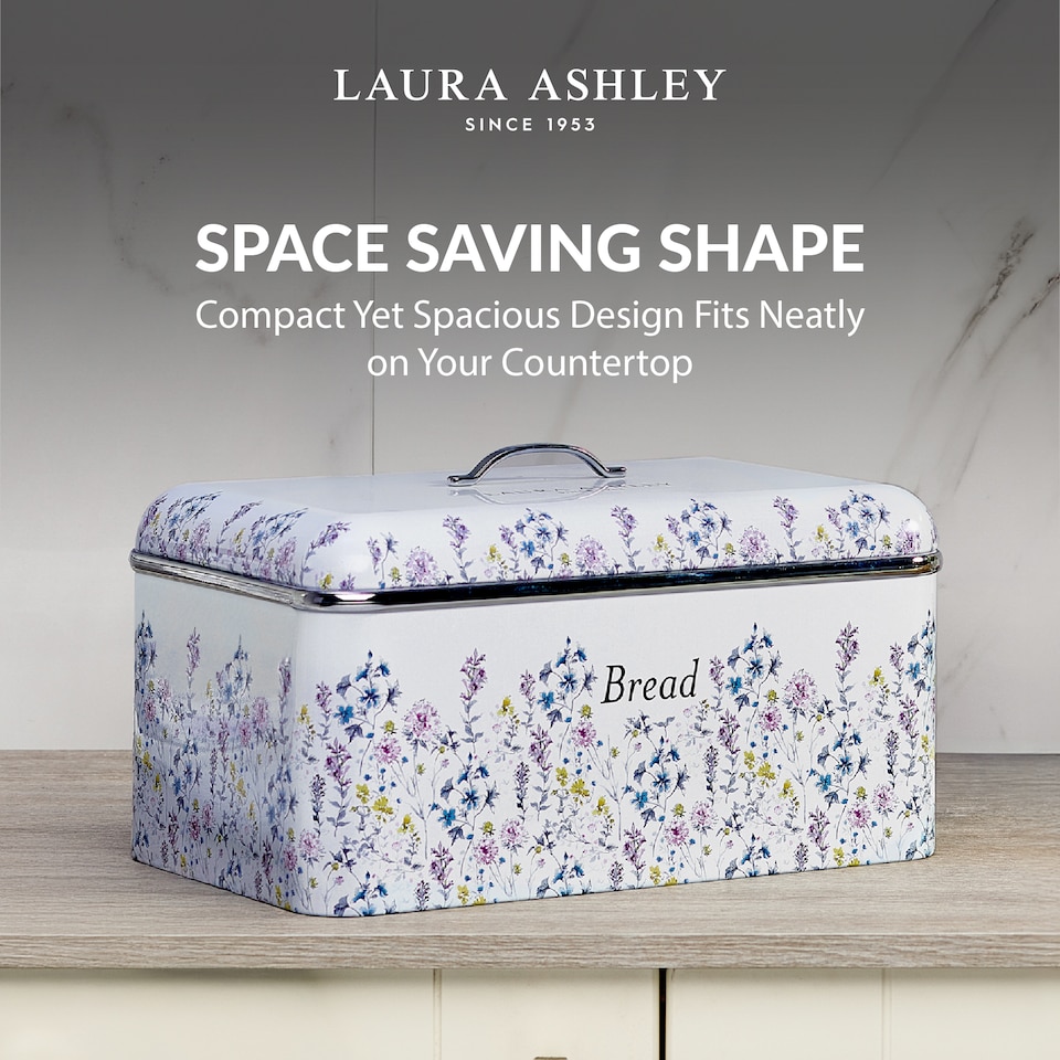 image 1 of VQ Laura Ashley Large Bread Bins for Kitchen with Removable Lid