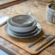 image 4 of Cooks Professional Nordic Stoneware Dinner Set | 16-Piece | Reactive Glaze | Grey