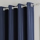 image 3 of Enhanced Living Nightfall Plain Supersoft Navy Thermal Blockout Eyelet Curtains (PAIR) - 66 x 72 inch (168 x 183cm)