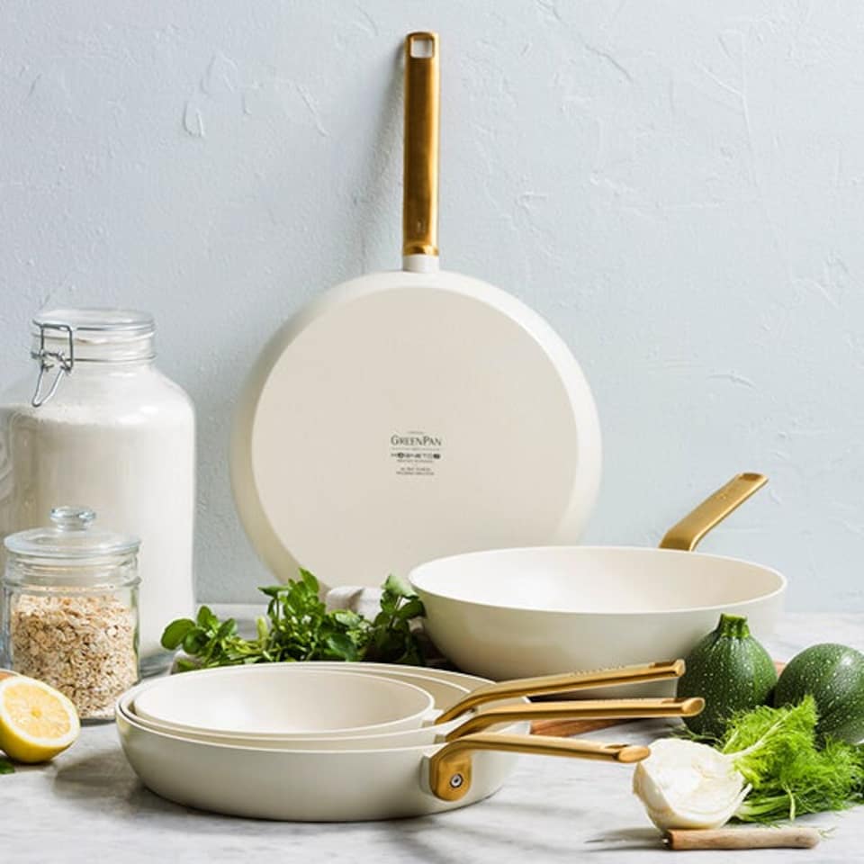 image 1 of GreenPan Evolution 28cm Wok Cream