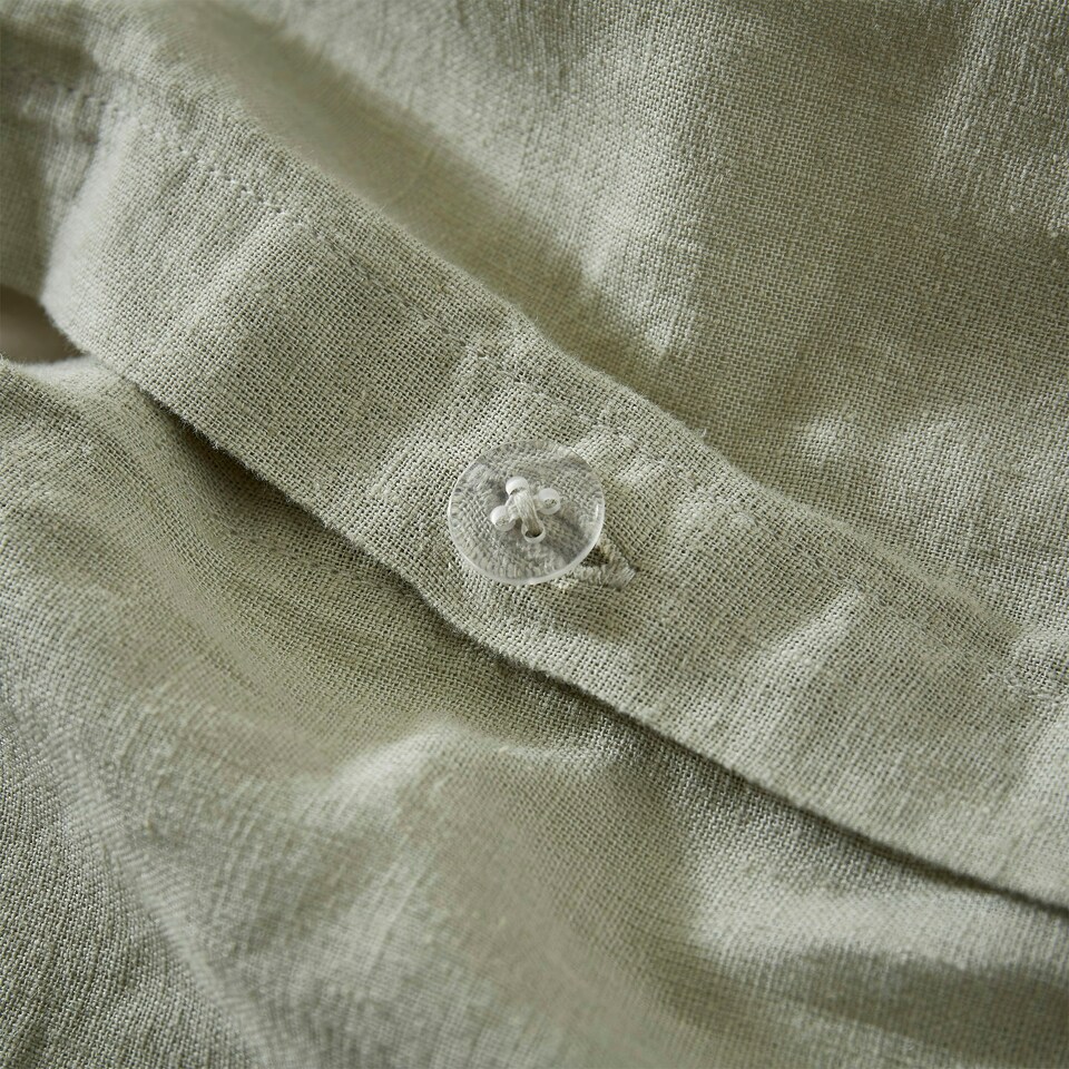 image 1 of Touch Of Linen - Pistachio Green- Duvet Cover Set (Includes 2 Pillowcases - 1 For Single) Green | Pistachio Green | Single