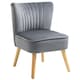 image 1 of HOMCOM Velvet Accent Chair Occasional Tub Chair for Living Room, Grey
