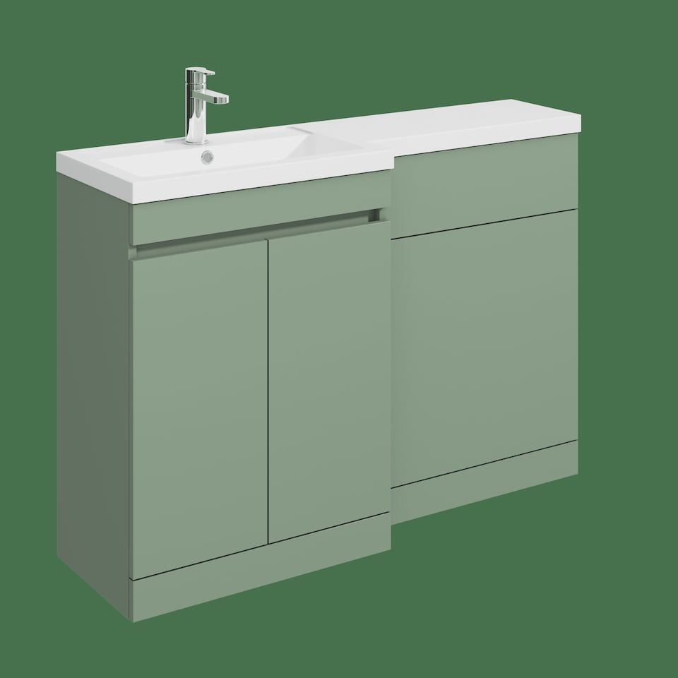 image 1 of Balterley Floor Standing Compact Unit with Left Hand Polymarble Basin
