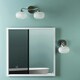 image 3 of ValueLights Amaia Pair of Polished Chrome IP44 Rated 2 Way Frosted Ribbed Glass Wall Lights