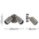 image 6 of ValueLights Silver Twin Spotlight Outdoor Garden IP44 Wired Wall Light