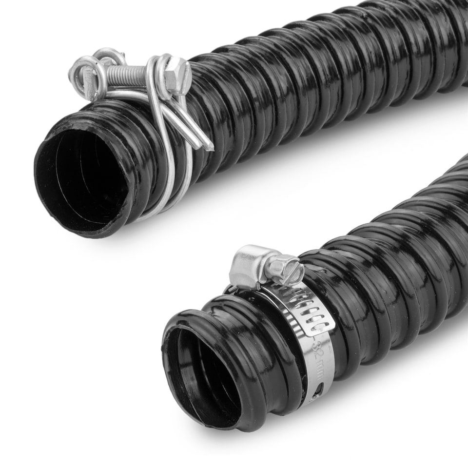 image 1 of Pisces 25mm (1 inch) Black Pond Corrugated Flexible Hose Pipe - 2m Roll