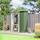 image 7 of Outsunny 5ft x 3ft Garden Storage Shed, Outdoor Metal Shed with Sloped Roof, Lockable Door for Tools, Equipment, Light Green