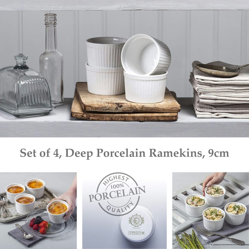 image 1 of Wm Bartleet & Sons Porcelain Deep Ramekin Set (9cm), Set of 4 | Multi | 4