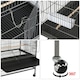 image 4 of Yaheetech 132 cm Tall Large Parrot Cage Rolling Metal Bird Cage Black