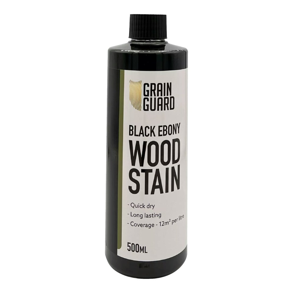 Grain Guard Water Based Wood Stain - Black Ebony - 500ml