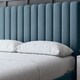 image 3 of Evangeline Divan Bed with Upholstered Headboard - Blue - Single / 3ft