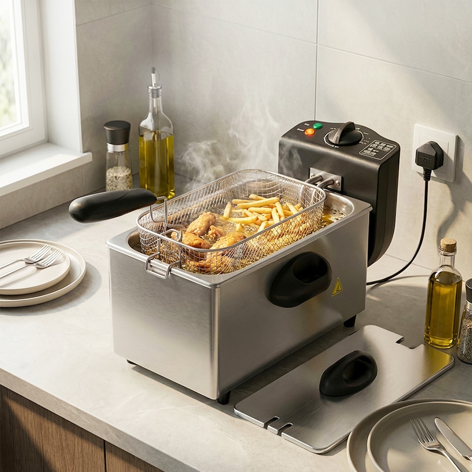 image 1 of Spector Deep Fat Fryer 3L Electrical Stainless Steel Removable Frying Basket