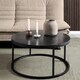 image 4 of Spiro Coffee Table with Black Marble Melamine Top & Black Legs