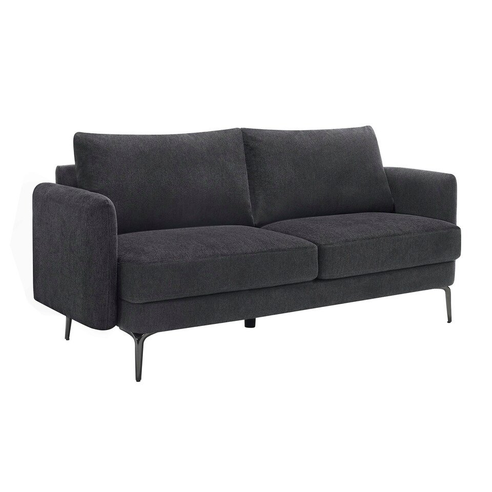 image 1 of Sofia 3 Seater Fabric Scandi Style Sofa | Grey | Grey