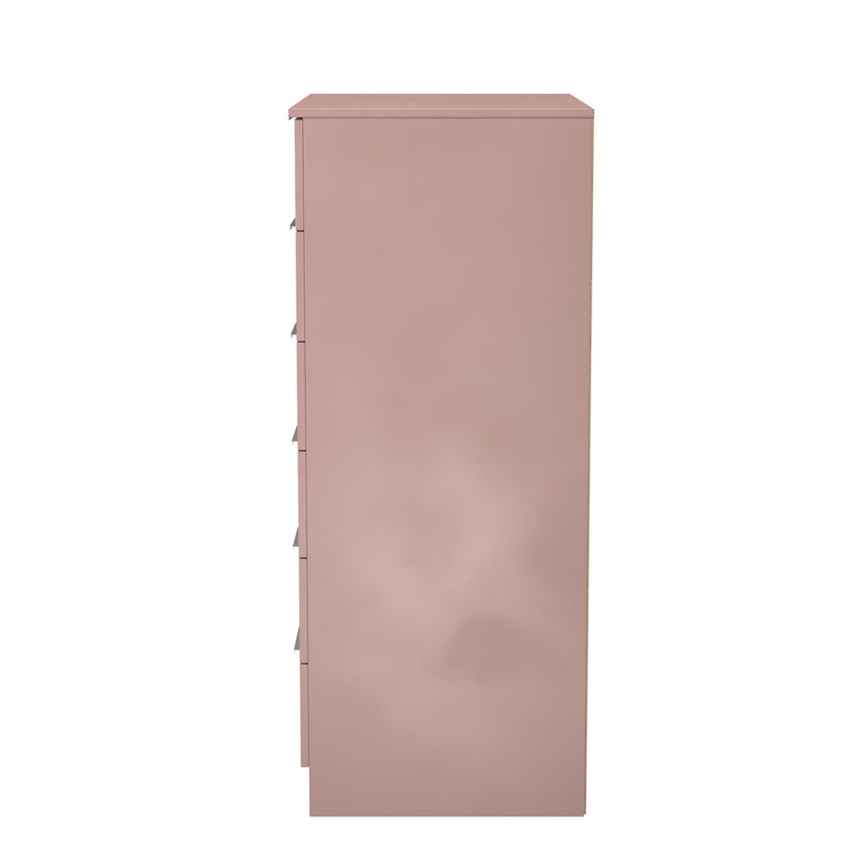 image 1 of Dover 5 Drawer 1 Door Childrens Wardrobe in Kobe Pink (Ready Assembled) | Pink | Kobe Pink