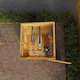 image 3 of 4 x 4 Modular Garden Shed Wooden Shiplap Pent Tongue and Groove Storage Brown