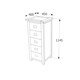 image 5 of Core Products Dunkeld 5 Drawer Midnight Blue Narrow Chest, H114.5cm x W45.0cm x D40.0cm Blue