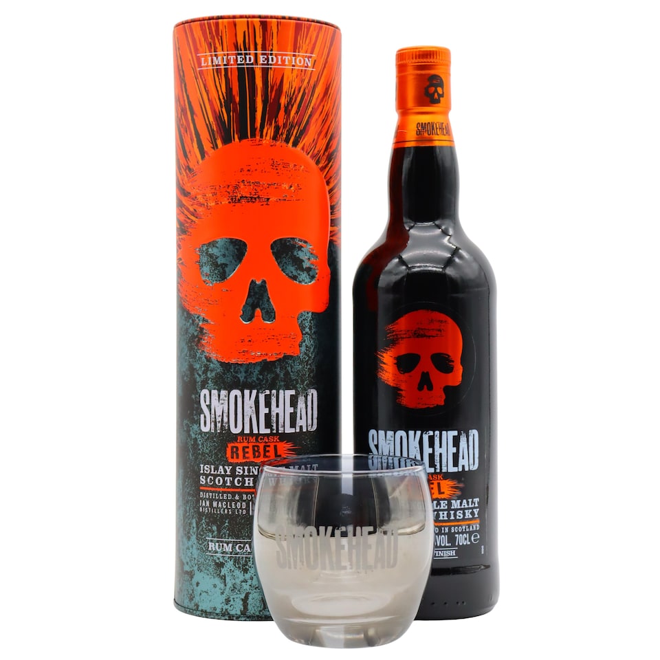 Smokehead - Rum Rebel Islay Single Malt Scotch Whisky (Includes Branded Glass)